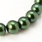 492/6 Voskované perly skleněné, koule 6 mm, 50 ks -zelená tmavá