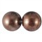 6A4 Voskované akrylové perly koule 6 mm, 100 ks - hnědá
