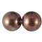 6A4 Voskované akrylové perly koule 6 mm, 100 ks - hnědá