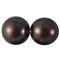 6A9 Voskované akrylové perly koule 6 mm, 100 ks - hnědá tmavá