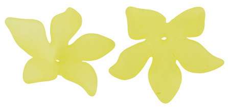 Akrylový květ 1 ks - žlutý