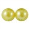 Voskované perly skleněné, koule 6mm, 200 ks -žlutá 