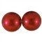  Voskované akrylové perly koule 3 mm, 200 ks - červená