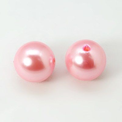 5A Voskované akrylové perly koule 5 mm, 100 ks - růžová světlá